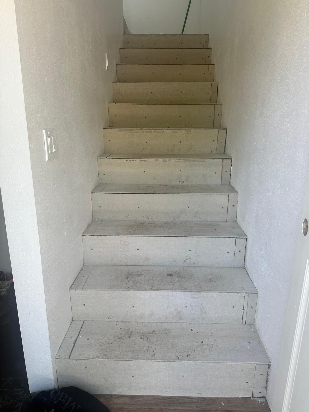 Newly framed interior staircase